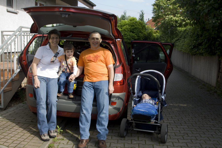 Familienbild vor der Abfahrt in Ubstadt