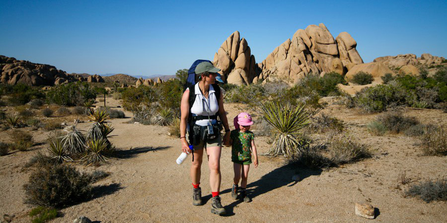 Auf der Wanderung vom Jumbo Rock CG zum Skull Rock