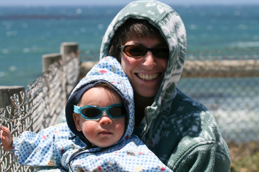 Petra und Tim bei den See-Elefanten
