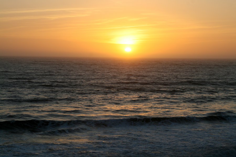 Sunset direkt vor unseren Augen.