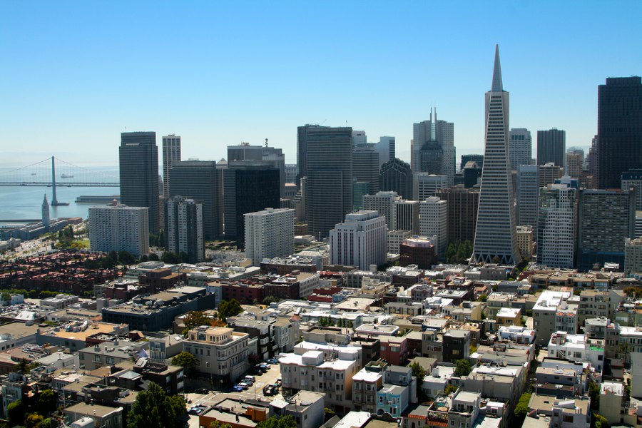 Blick vom Coit Tower in Richtung Downtown