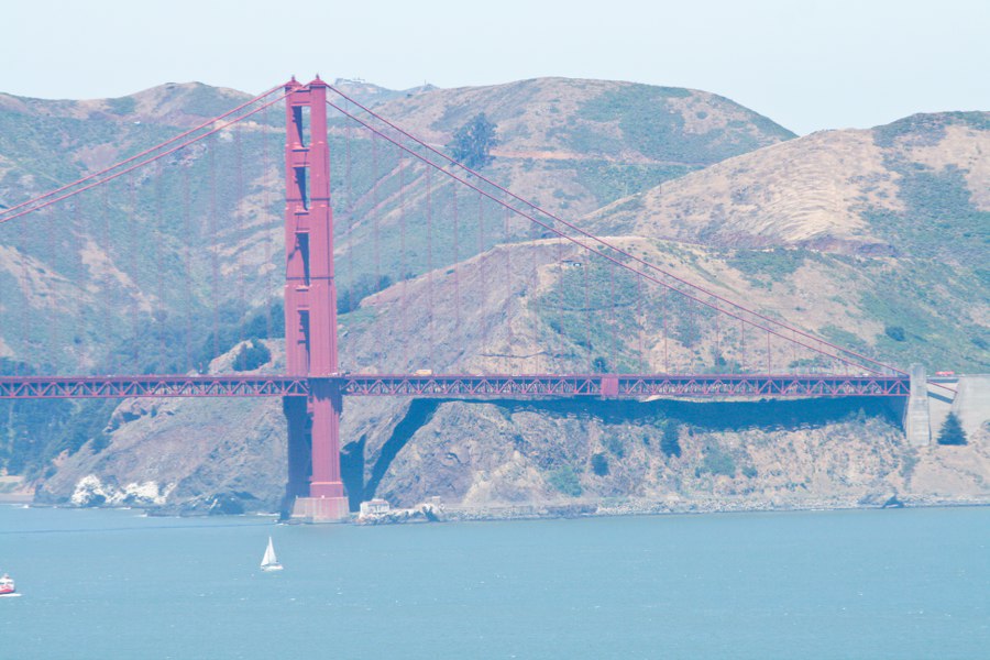 Blick vom Coit Tower in Richtung Golden Gate Bridge