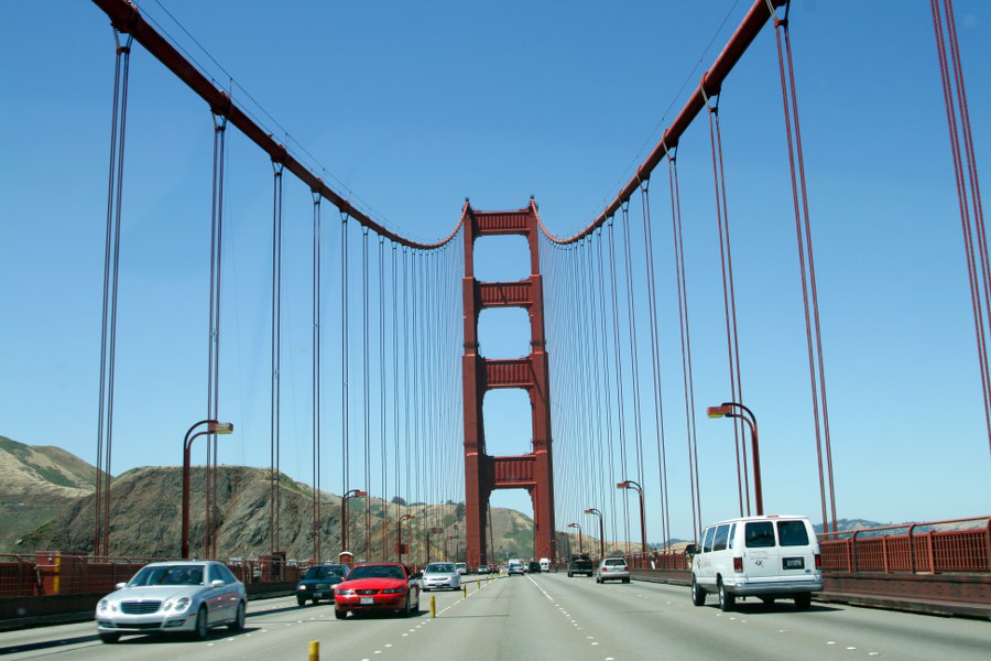 Auf der Golden Gate Bridge