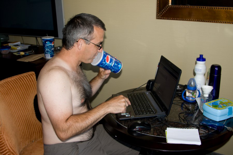 Papa ist noch fleißig am Blog schreiben