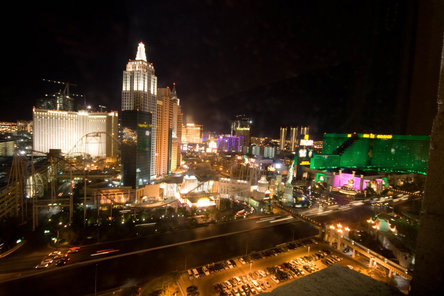 Blick abends aus unserem Zimmer