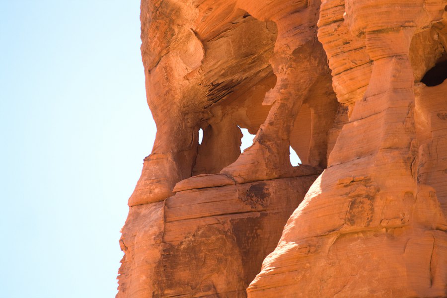 Im Valley of Fire SP - Wanderung zu Mouse´s Tank bei 45 Grad Celsius