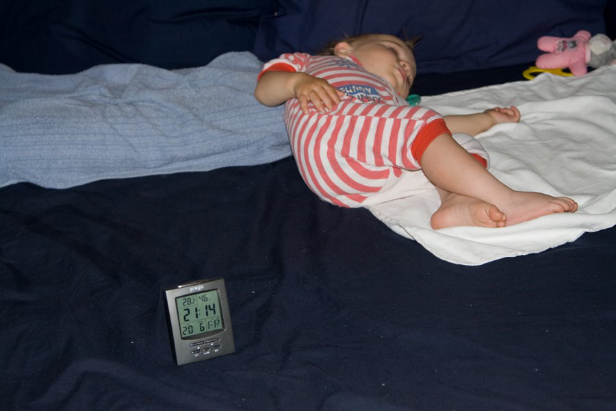 Innentemperatur abends um viertel nach 9 noch 28 Grad, trotz Klimaanlage