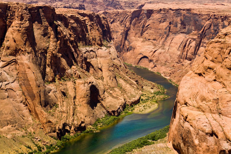 Blick in den Horseshoe Bend hinein