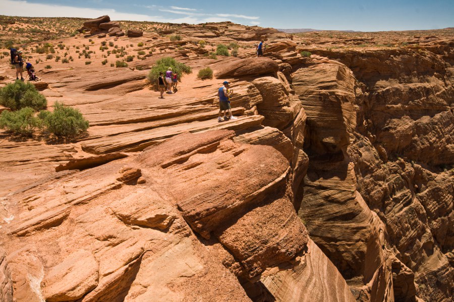 Am Rande des Horseshoe Bend. Nie war es einfacher abzustürzen.