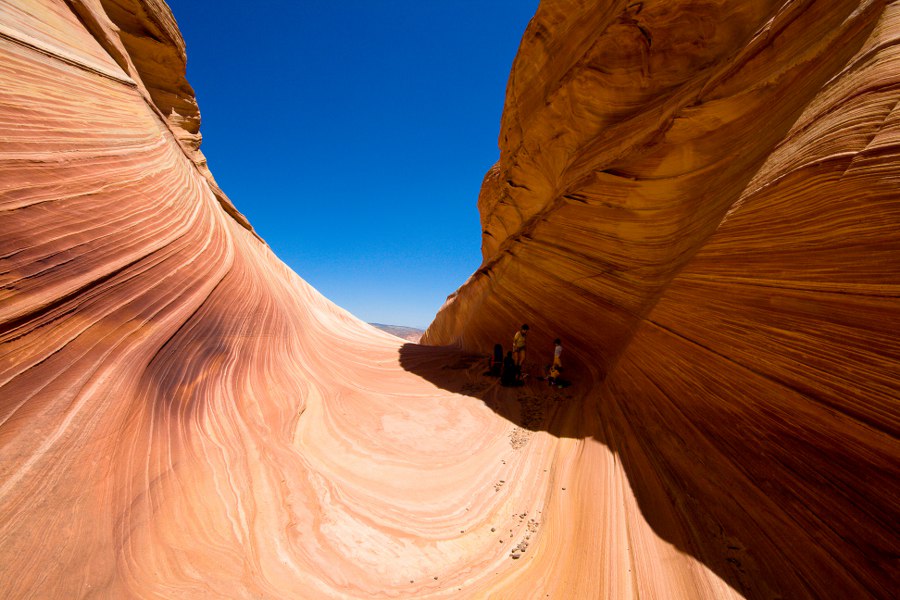 Wenig Schatten an der Wave