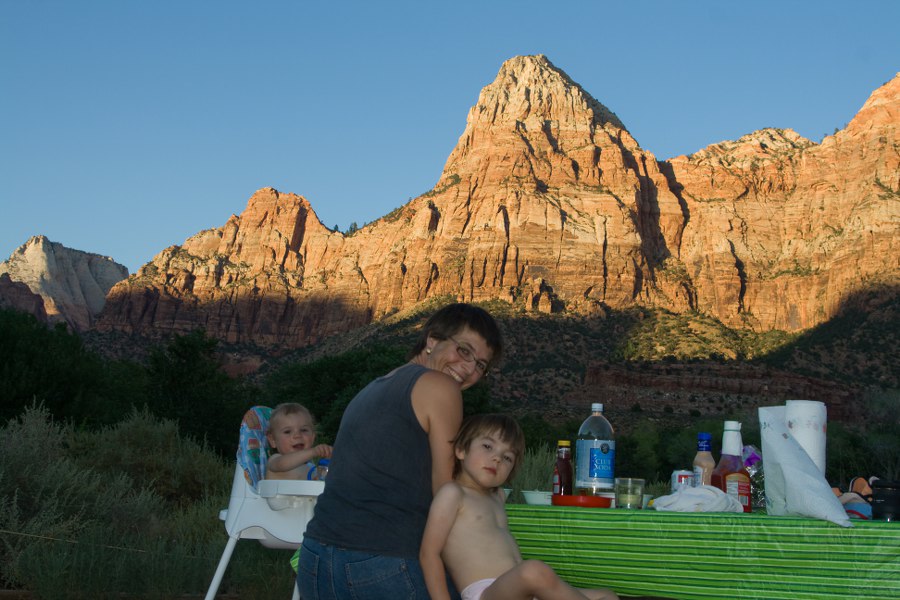 Abendessen am Watchman Campground