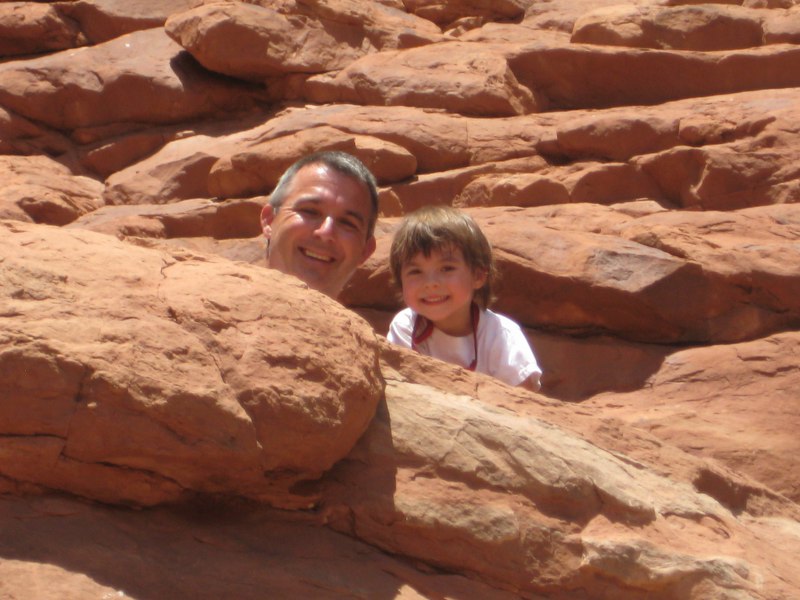 Uwe und Svenja im Double Arch im Arches NP