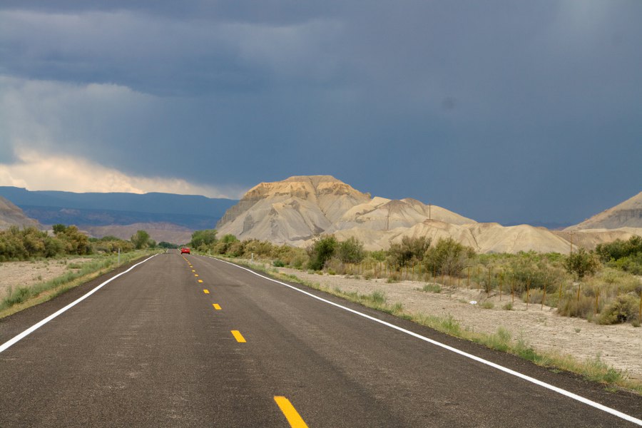 Blick zurück in Richtung Capitol Reef NP
