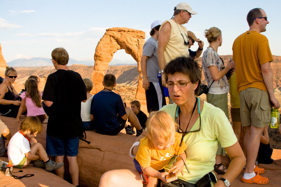 Es herrscht Gedränge zu Sonnenuntergangszeiten