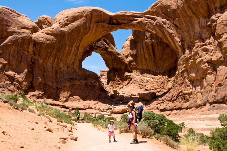 Auf dem Weg zum Double Arch