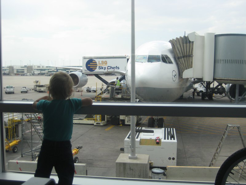 Wir warten auf das Boarding