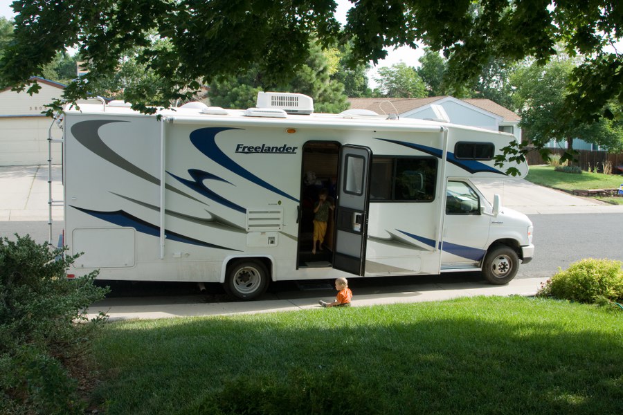 Das Wohnmobil ist reisefertig zur letzten Etappe