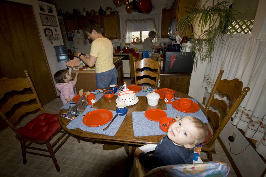 Frühstück an Tims 1. Geburtstag