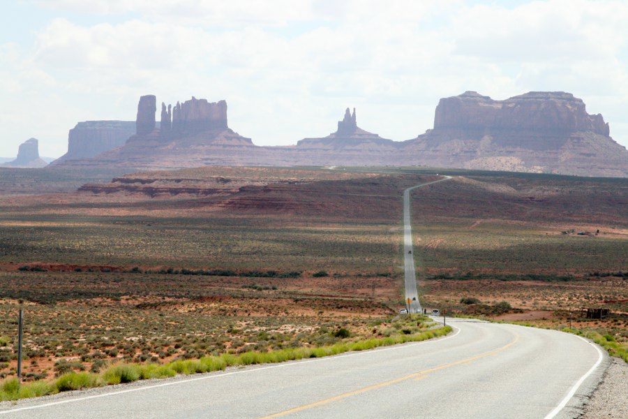 Fahrt vom Norden in Richtung Monument Valley