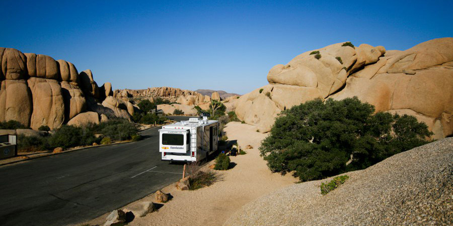 im Joshua Tree NP auf dem Jumbo Rocks CG (Site 2)