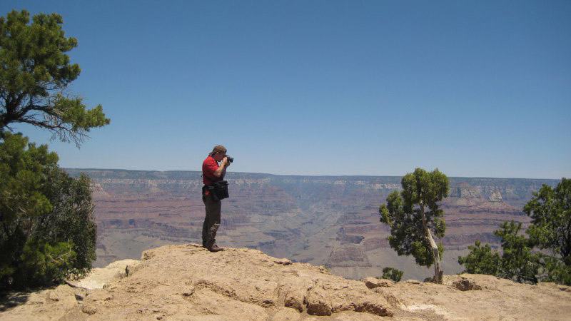 Uwe bei seiner Lieblingsbeschäftigung