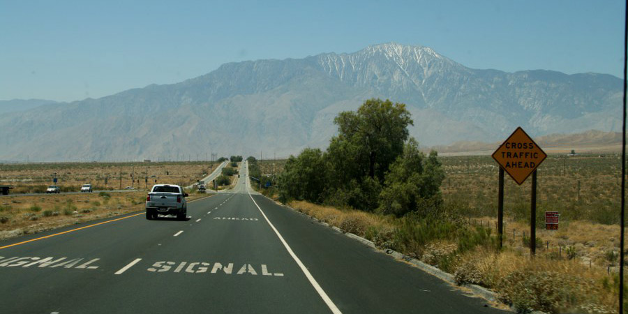 Auf dem Weg nach Westen in Richtung Los Angeles