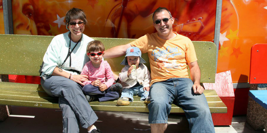 Familie Peter am Boardwalk in Santa Cruz