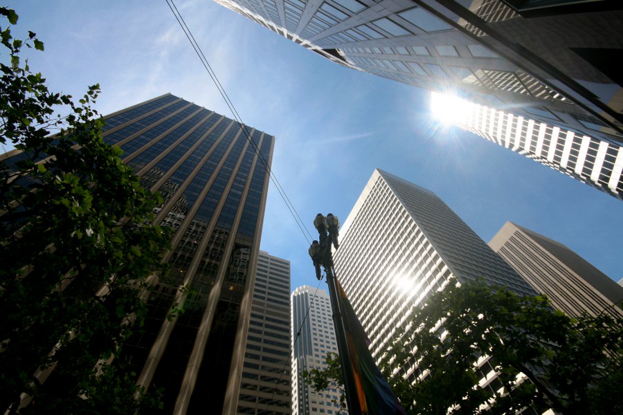 Sonntagmorgen in der Market Street in San Francisco
