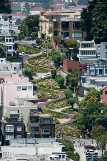 Blick vom Coit Tower in Richtung Lombard Street
