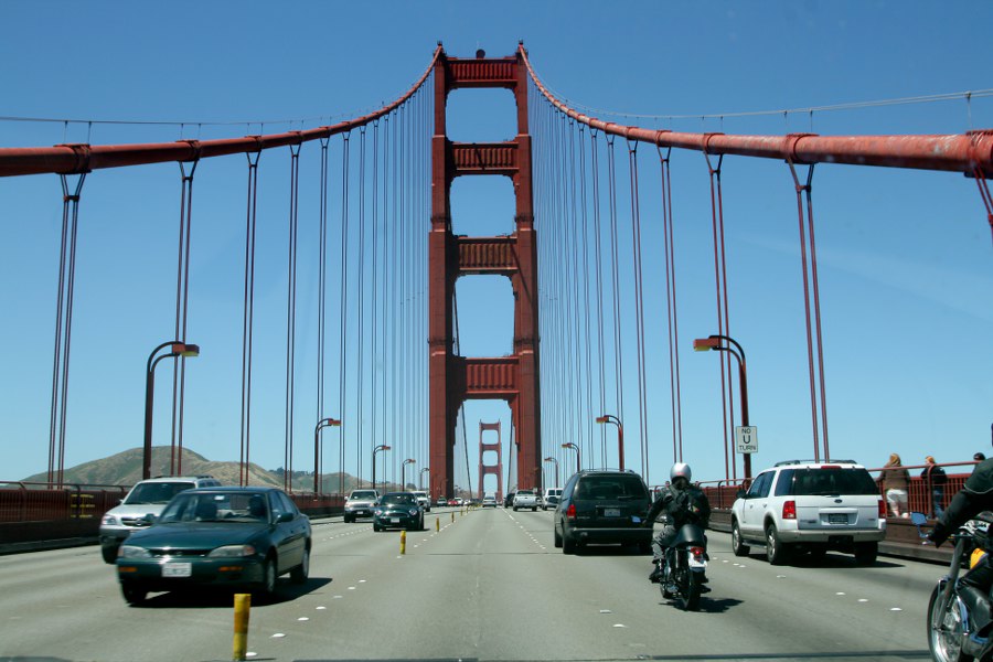 Auf der Golden Gate Bridge