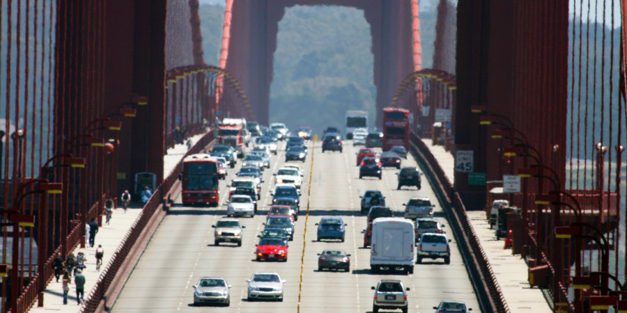 Zoom auf die Golden Gate Bridge