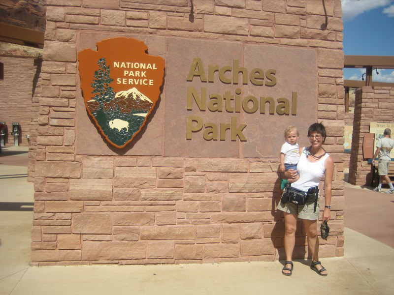 Am Visitor Center des Arches NP