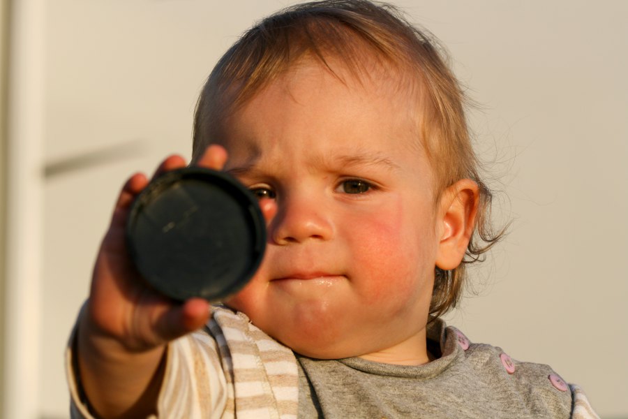 Papa ... Objektivdeckel drauf!