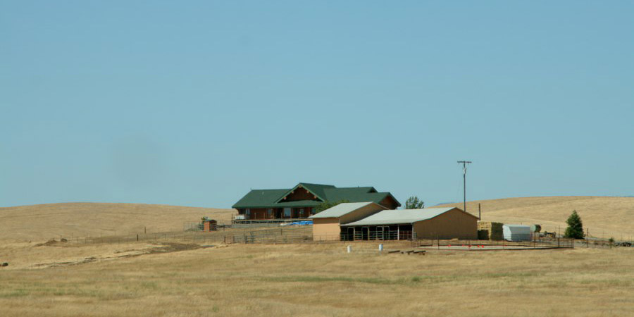 Vereinzelte Farmen am Wegrand