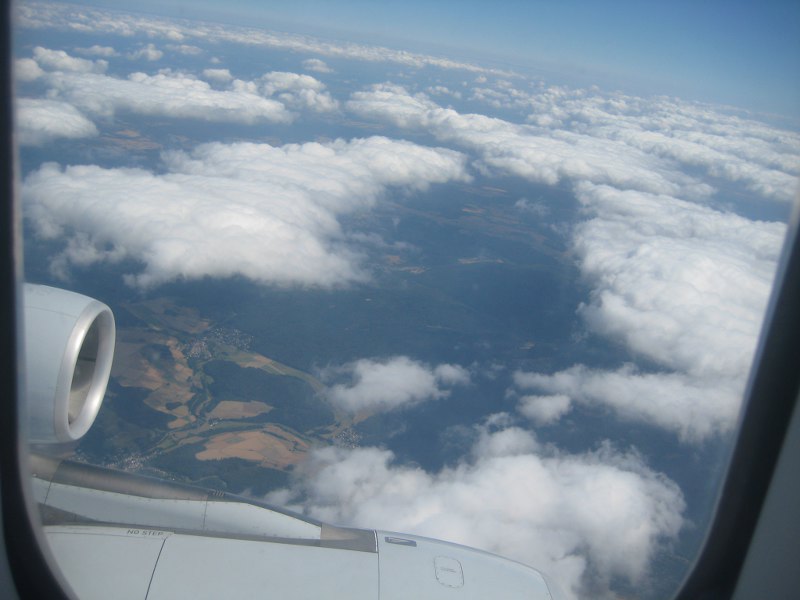Blick kurz vor der Landung