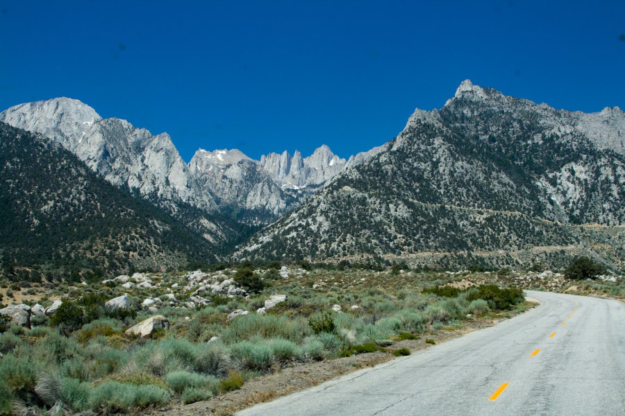 Fahrt in Richtung Mount Whitney