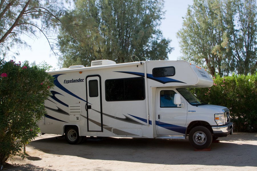 Unser Wohnmobil auf dem KOA in Calico/Barstow