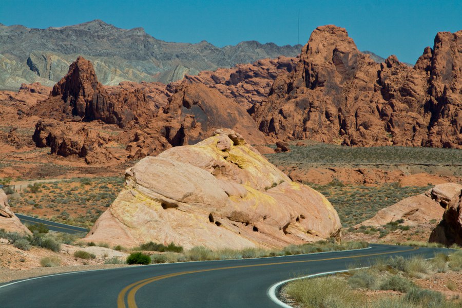 Der Valley of Fire SP - Anfahrt zu den White Doms