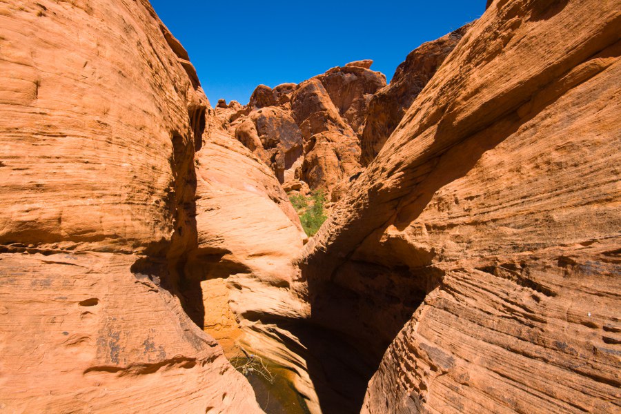 Im Valley of Fire SP - Wanderung zu Mouse´s Tank bei 45 Grad Celsius