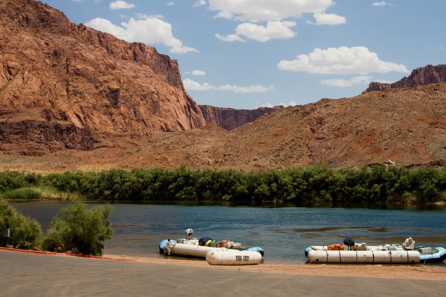 Boarding für die Rafter durch den Grand Canyon in Lee´s Ferry