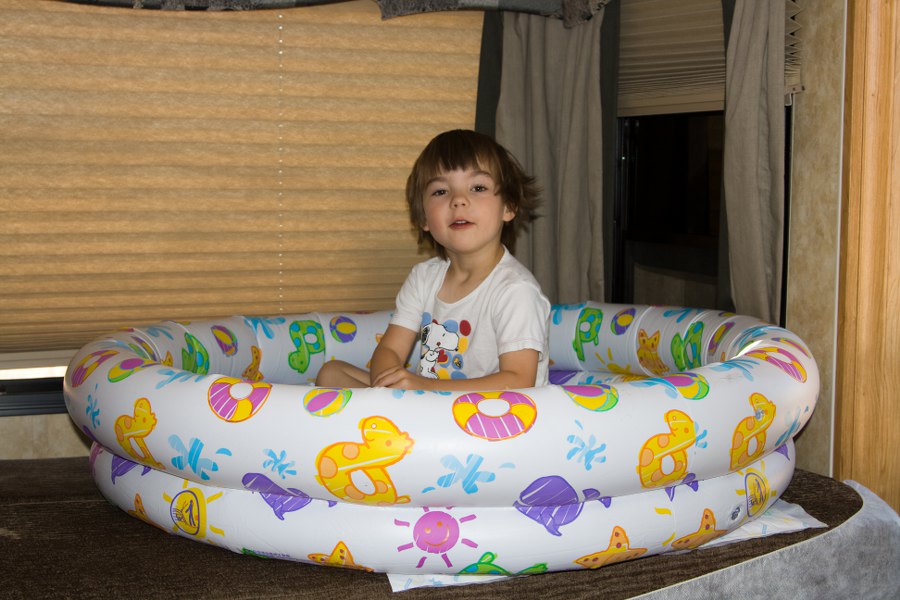 Trockenschwimmen im Wohnmobil