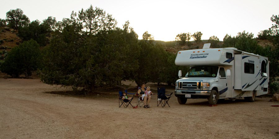 Am Vorabend der Wave-Wanderung auf dem Stateline Campground
