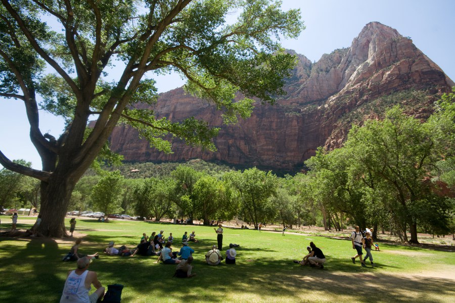An der Zion Lodge im Zion NP