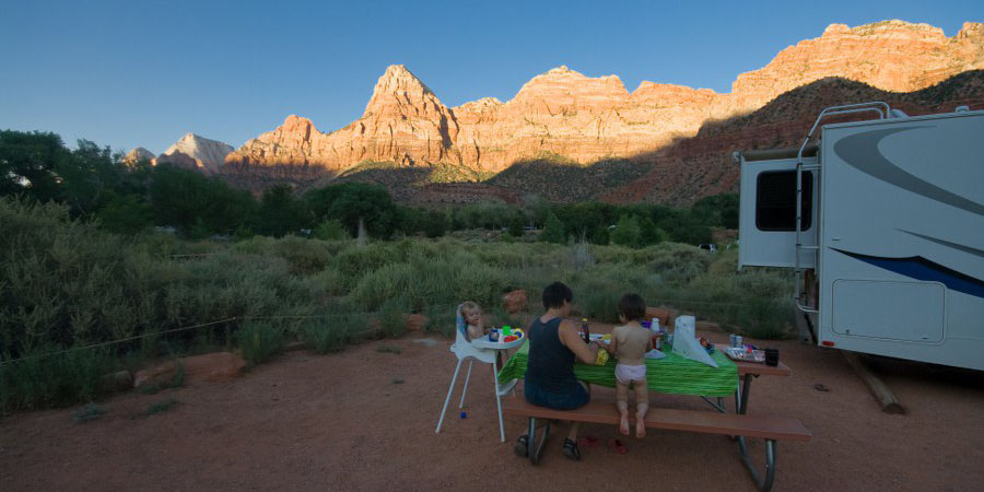 Abendstimmung am Watchman Campground