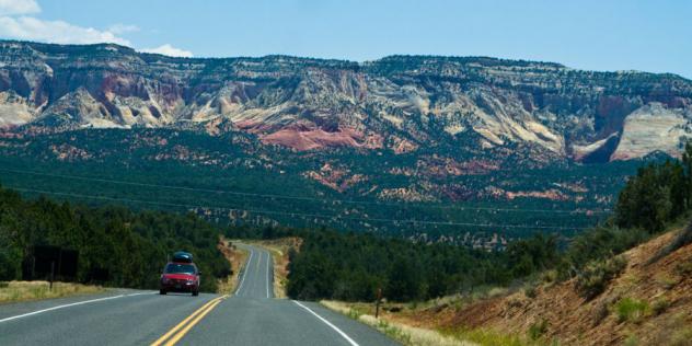 Fahrt in Richtung Bryce Canyon NP