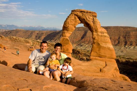 Familie Peter im Arches NP