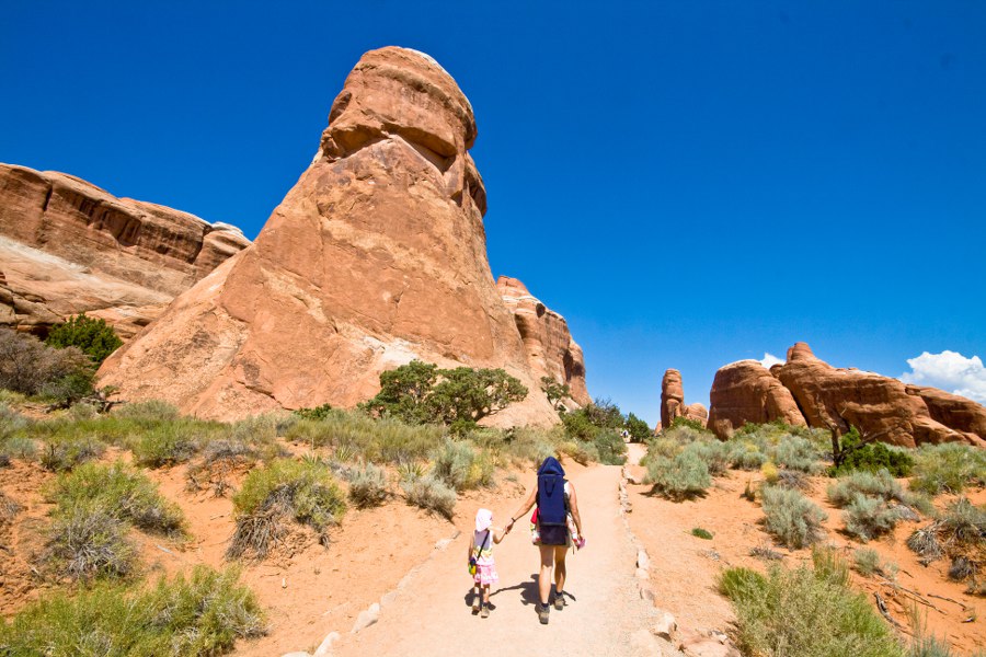 Wanderung zum Landscape Arch im Arches NP