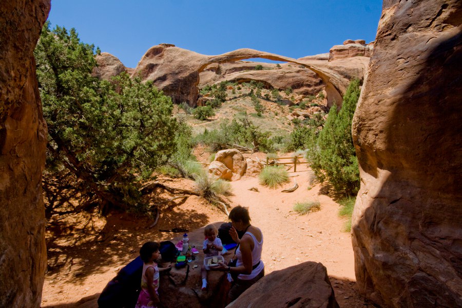 Mittagspause am Landscape Arch