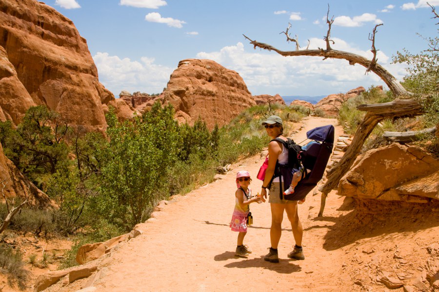 Wanderung zum Landscape Arch im Arches NP