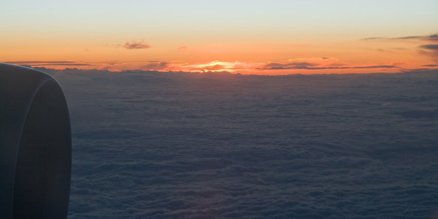 Sagenhafte Farben während des gesamten Fluges